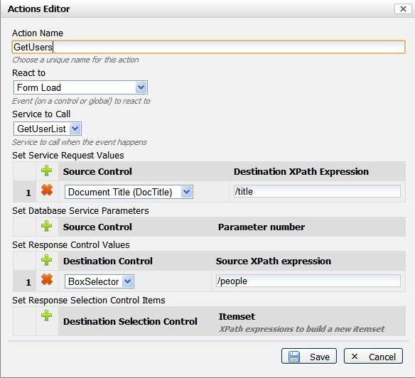 populating a box selector