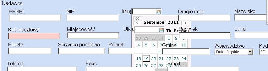 Error in calendar